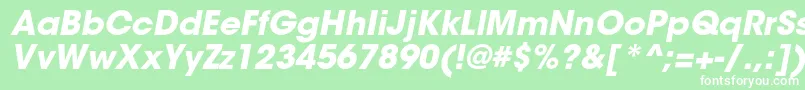 ItcavantgardestdBoldobl Font – White Fonts on Green Background