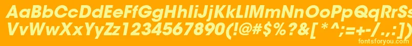 ItcavantgardestdBoldobl Font – Yellow Fonts on Orange Background