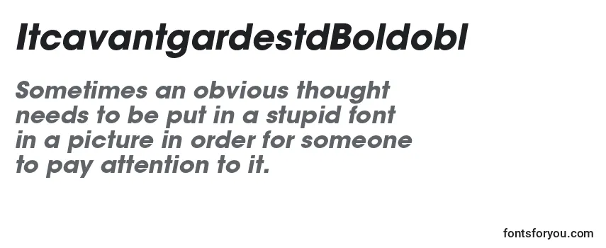 Review of the ItcavantgardestdBoldobl Font