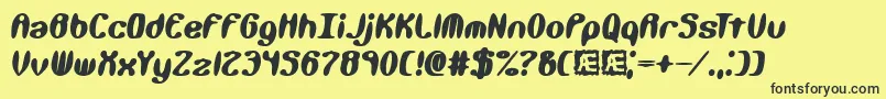 Kaliberx Font – Black Fonts on Yellow Background