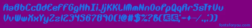 Kaliberx Font – Blue Fonts on Purple Background