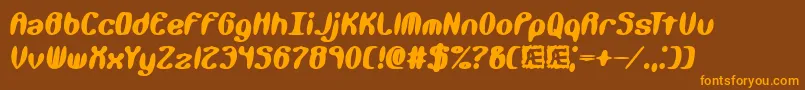 Kaliberx Font – Orange Fonts on Brown Background