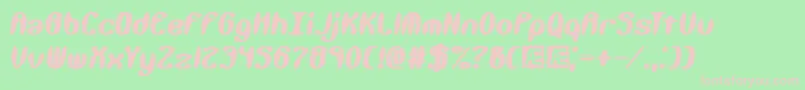 Kaliberx Font – Pink Fonts on Green Background