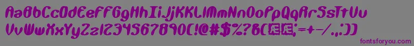 Kaliberx Font – Purple Fonts on Gray Background