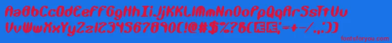 Kaliberx Font – Red Fonts on Blue Background