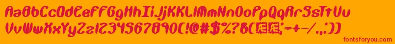 Kaliberx Font – Red Fonts on Orange Background