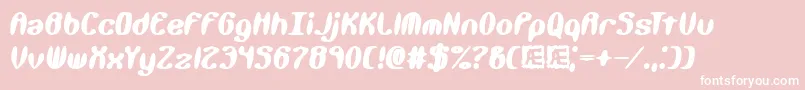 フォントKaliberx – ピンクの背景に白い文字