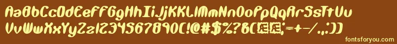 Kaliberx Font – Yellow Fonts on Brown Background