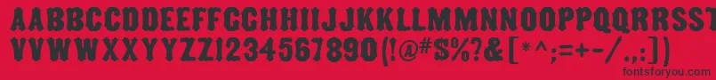 TuscanMfNarrow Font – Black Fonts on Red Background
