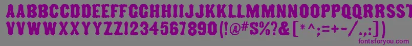 TuscanMfNarrow Font – Purple Fonts on Gray Background