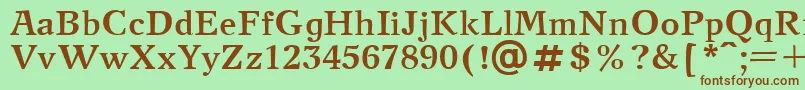 NewJournalBold.001.001 Font – Brown Fonts on Green Background