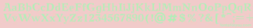 NewJournalBold.001.001 Font – Green Fonts on Pink Background