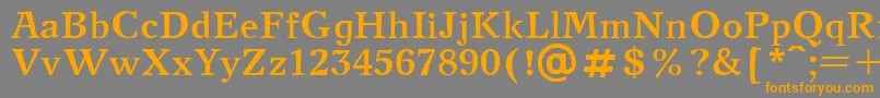 フォントNewJournalBold.001.001 – オレンジの文字は灰色の背景にあります。