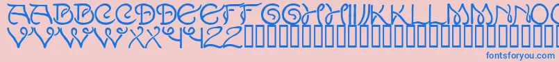 LewisF.Day191 Font – Blue Fonts on Pink Background