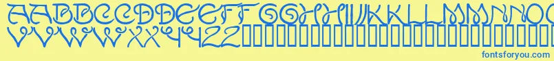 LewisF.Day191 Font – Blue Fonts on Yellow Background