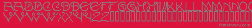 LewisF.Day191 Font – Gray Fonts on Red Background