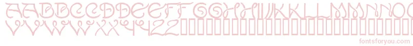 LewisF.Day191 Font – Pink Fonts on White Background