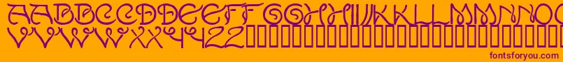 LewisF.Day191 Font – Purple Fonts on Orange Background