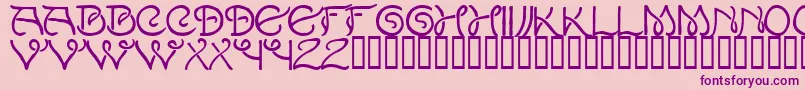 LewisF.Day191 Font – Purple Fonts on Pink Background