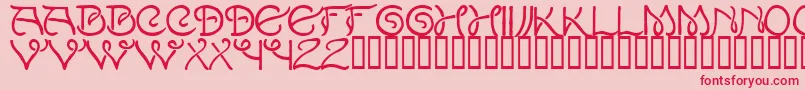 LewisF.Day191 Font – Red Fonts on Pink Background