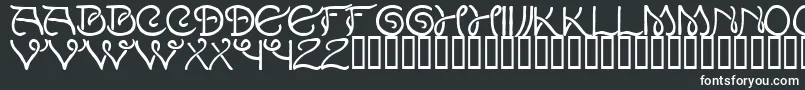 LewisF.Day191-fontti – valkoiset fontit mustalla taustalla