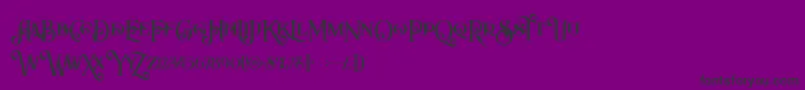 フォントArbatoshregular – 紫の背景に黒い文字