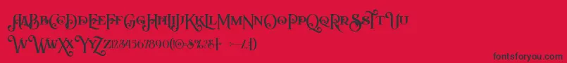 Arbatoshregular Font – Black Fonts on Red Background