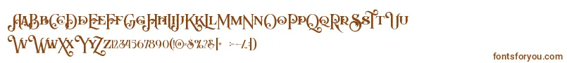 Arbatoshregular-Schriftart – Braune Schriften auf weißem Hintergrund