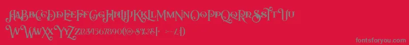 Arbatoshregular Font – Gray Fonts on Red Background