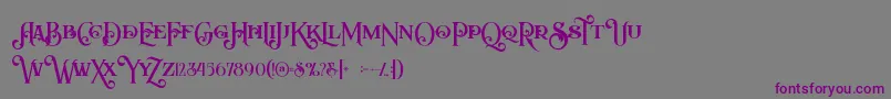 Arbatoshregular Font – Purple Fonts on Gray Background