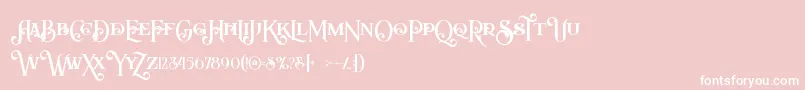 Arbatoshregular Font – White Fonts on Pink Background