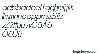 SipleLightoblique font – estonian Fonts
