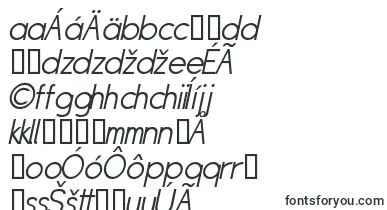 SipleLightoblique font – slovak Fonts