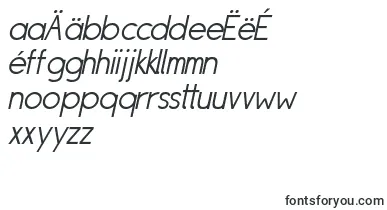 SipleLightoblique font – macedonian Fonts