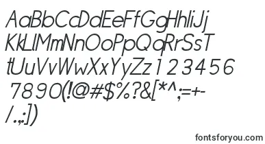 SipleLightoblique font – outline Fonts