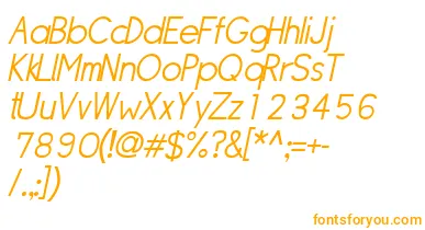 SipleLightoblique font – Orange Fonts