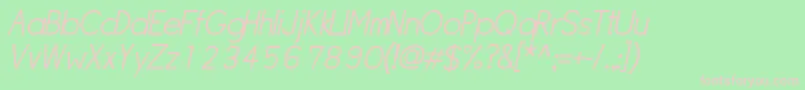 SipleLightoblique Font – Pink Fonts on Green Background