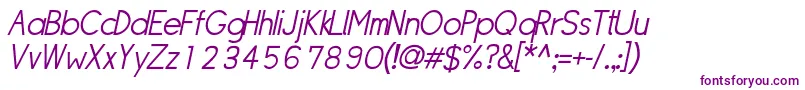 SipleLightoblique Font – Purple Fonts on White Background