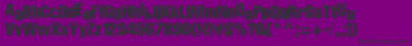 フォントBabyRegularTtstd – 紫の背景に黒い文字
