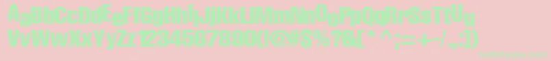 BabyRegularTtstd Font – Green Fonts on Pink Background