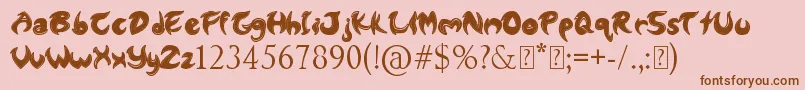 Lund Font – Brown Fonts on Pink Background