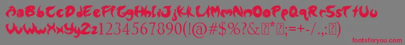 Lund Font – Red Fonts on Gray Background