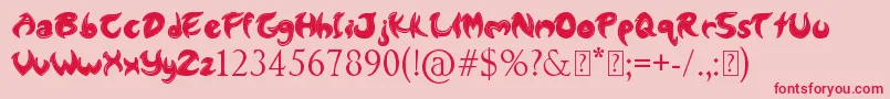 Lund Font – Red Fonts on Pink Background