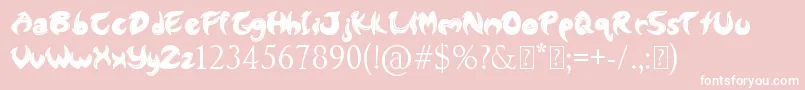 Lund Font – White Fonts on Pink Background