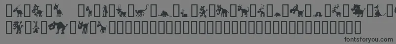 Winpets1 Font – Black Fonts on Gray Background