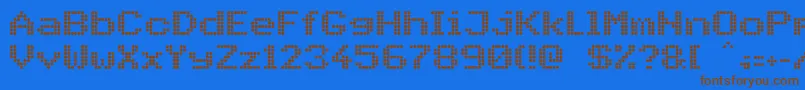 PidvlBold Font – Brown Fonts on Blue Background