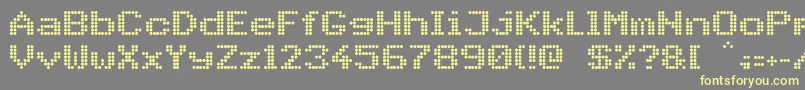 PidvlBold-Schriftart – Gelbe Schriften auf grauem Hintergrund