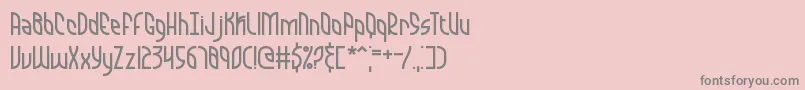 フォントQuaranti – ピンクの背景に灰色の文字