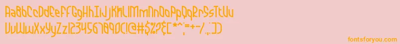 Weitere Informationen zur Quaranti-Schriftart Quaranti-Schriftart – Orangefarbene Schriften auf rosa Hintergrund