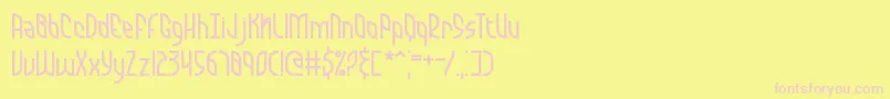 Quaranti Font – Pink Fonts on Yellow Background